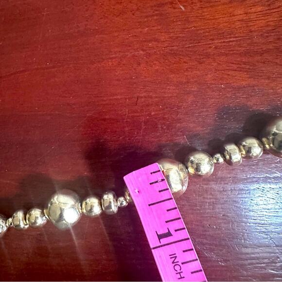 Karla Jordan Gold bead necklace Beaded Retro Vintage Preppy Single Strand - Picture 6 of 10